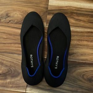 Rothy’s black ballet slipper. Size 10.